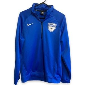 Nike Dri-Fit Running Quarter Zip Jacket Royal Blue Size Medium 1/4 Pullover
